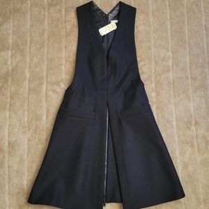 $3,570 NEW tags Alaia wool dress with leather trim